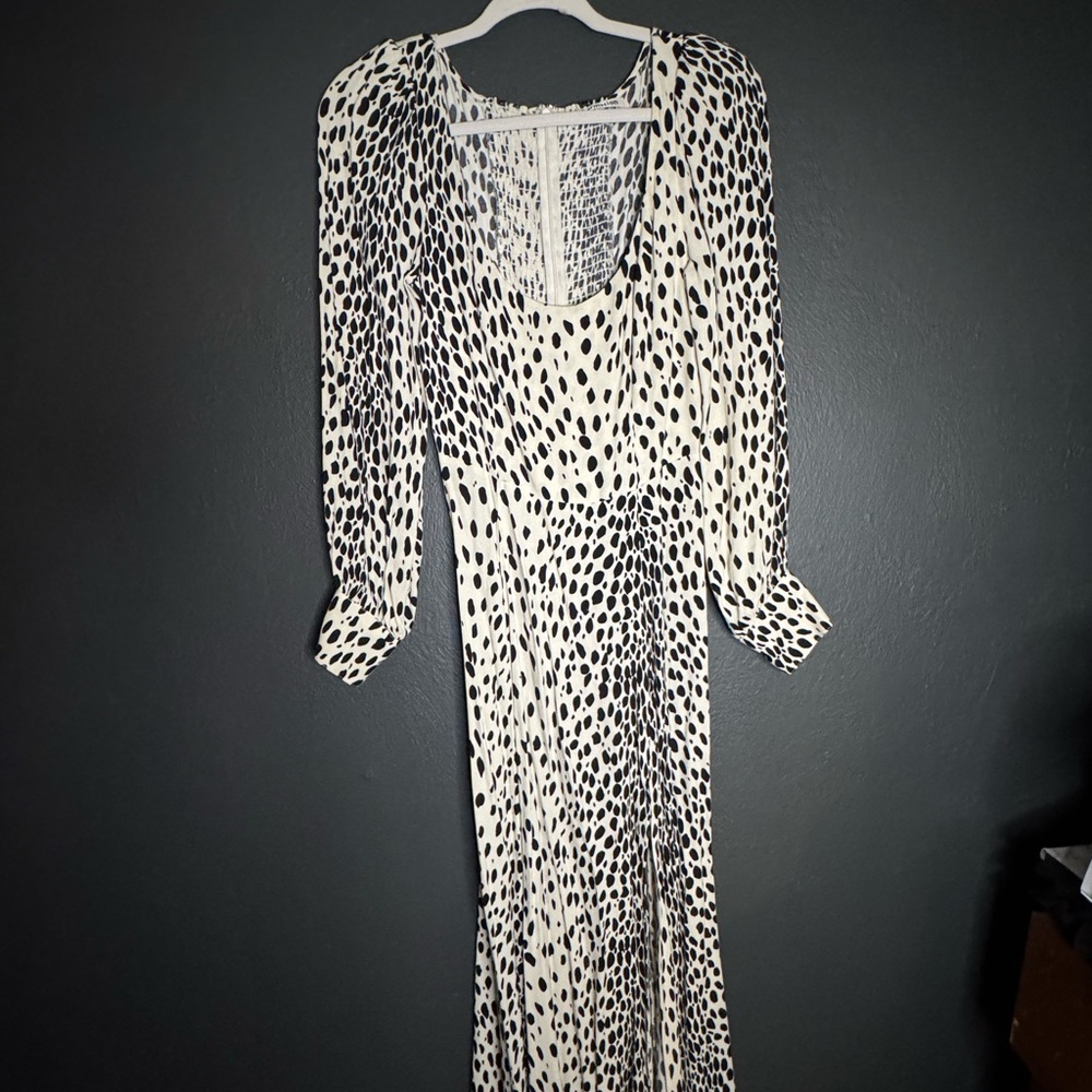 Reformation Black and White animal print Dress